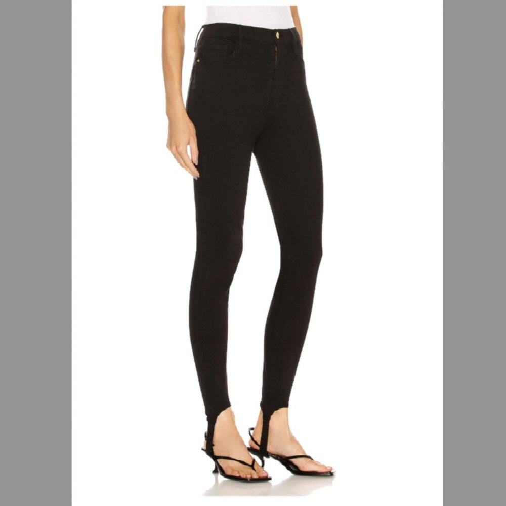 FRAME - Ali High Rise Cigarette in Film Noir with Stirrups